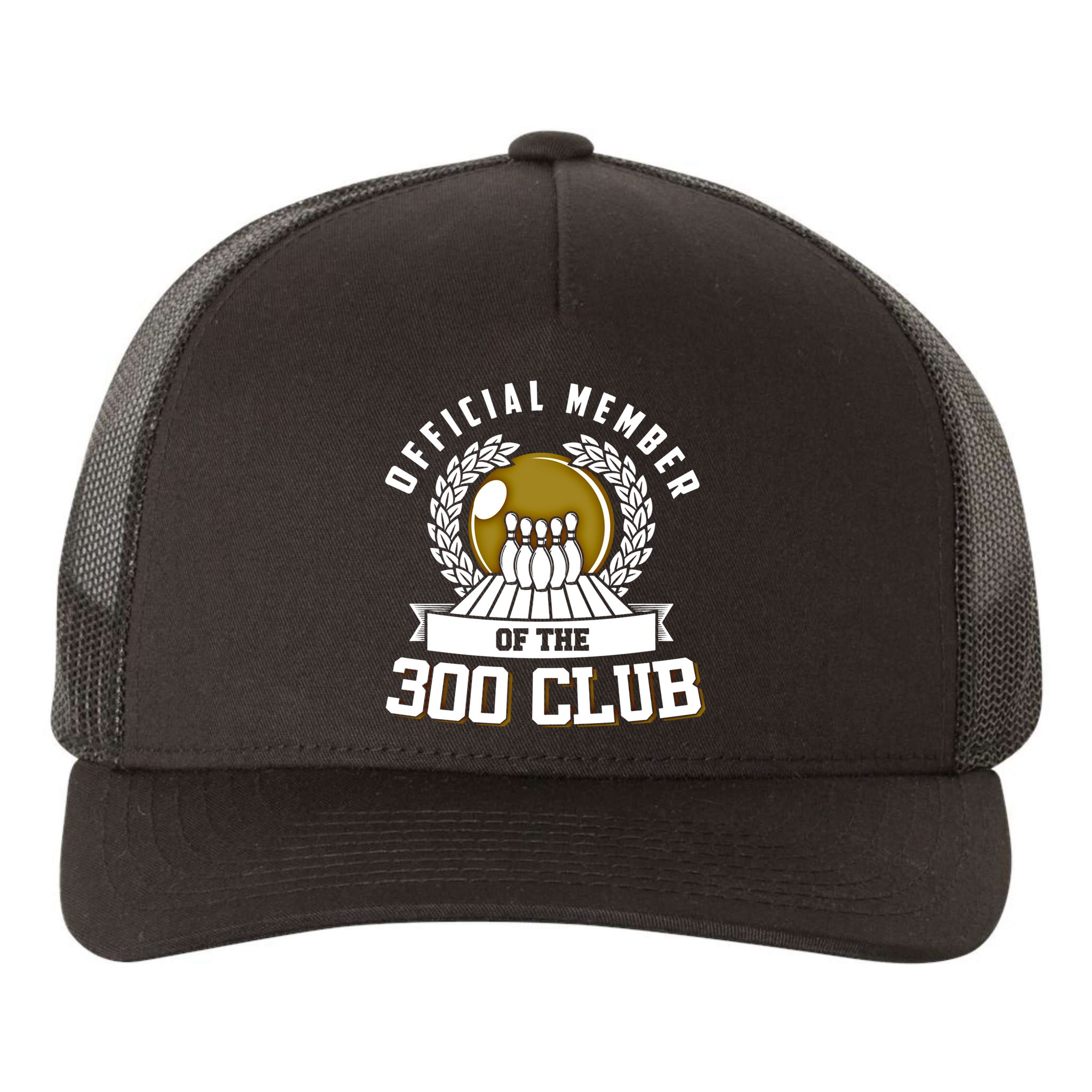 300 Club Bowling Gift 300 Game Bowler Gift Cool Gift Yupoong Adult 5-Panel Trucker Hat