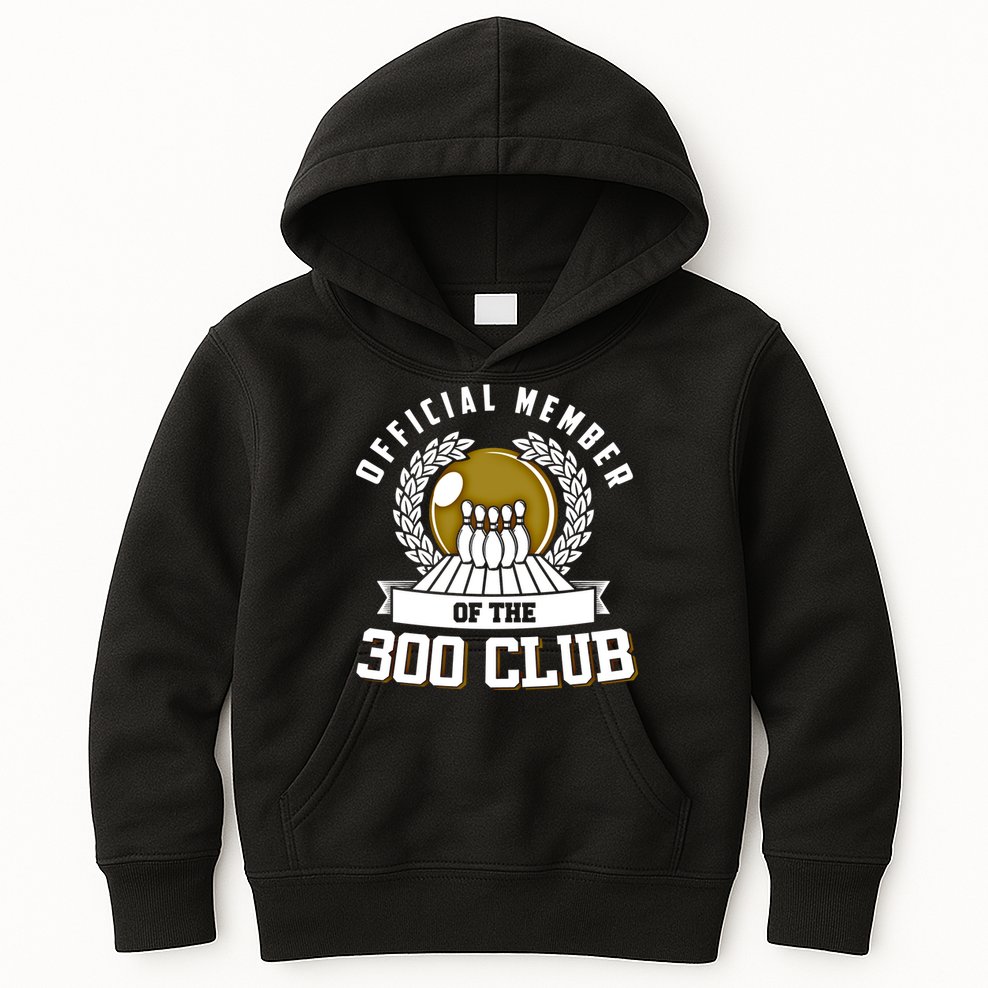 300 Club Bowling Gift 300 Game Bowler Gift Cool Gift Kids Hoodie