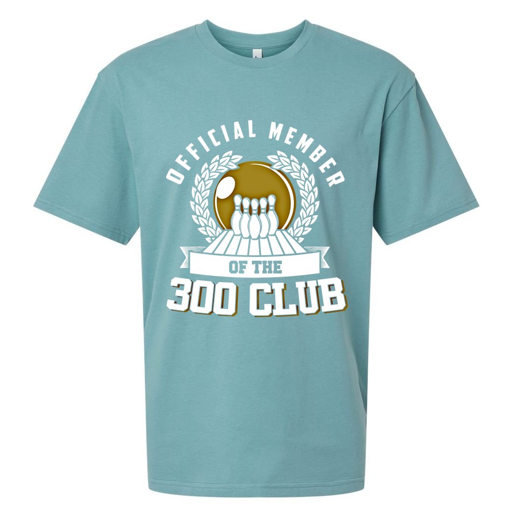 300 Club Bowling Gift 300 Game Bowler Gift Cool Gift Sueded Cloud Jersey T-Shirt