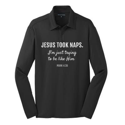 38 Christian Funny Faith Silk Touch Performance Long Sleeve Polo