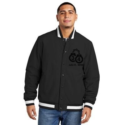 34 Counts Felon Handcuffs July 11 2024 Insulated Varsity Jacket