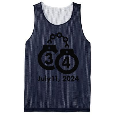 34 Counts Felon Handcuffs July 11 2024 Mesh Reversible Basketball Jersey Tank