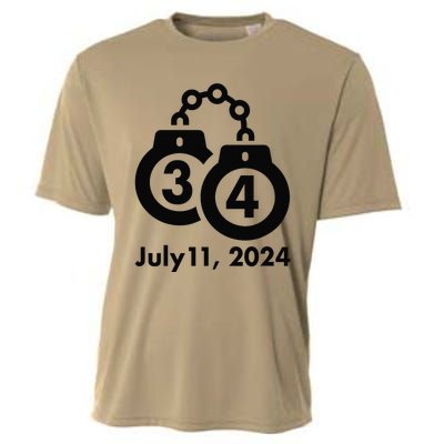 34 Counts Felon Handcuffs July 11 2024 Cooling Performance Crew T-Shirt