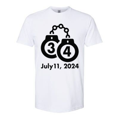 34 Counts Felon Handcuffs July 11 2024 Softstyle CVC T-Shirt