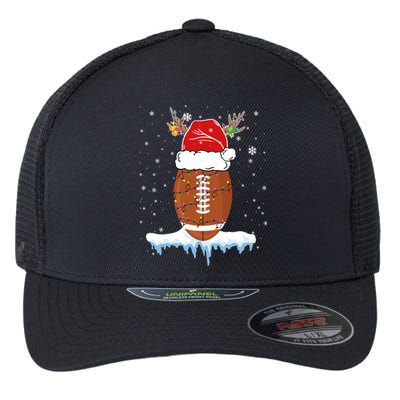 34do Christmas Football Santa Hat Merry Xmas Football Lover Great Gift Flexfit Unipanel Trucker Cap