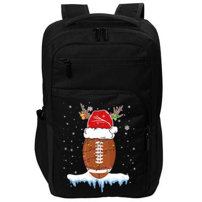 34do Christmas Football Santa Hat Merry Xmas Football Lover Great Gift Impact Tech Backpack