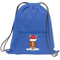 34do Christmas Football Santa Hat Merry Xmas Football Lover Great Gift Sweatshirt Cinch Pack Bag