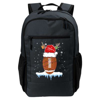 34do Christmas Football Santa Hat Merry Xmas Football Lover Great Gift Daily Commute Backpack