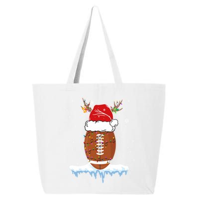 34do Christmas Football Santa Hat Merry Xmas Football Lover Great Gift 25L Jumbo Tote