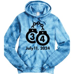 34 Counts Felon Handcuffs July 11 2024 Tie Dye Hoodie