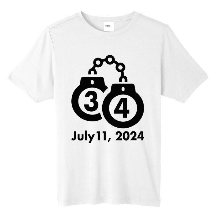 34 Counts Felon Handcuffs July 11 2024 Tall Fusion ChromaSoft Performance T-Shirt