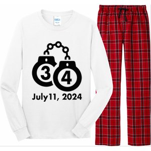 34 Counts Felon Handcuffs July 11 2024 Long Sleeve Pajama Set