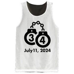 34 Counts Felon Handcuffs July 11 2024 Mesh Reversible Basketball Jersey Tank