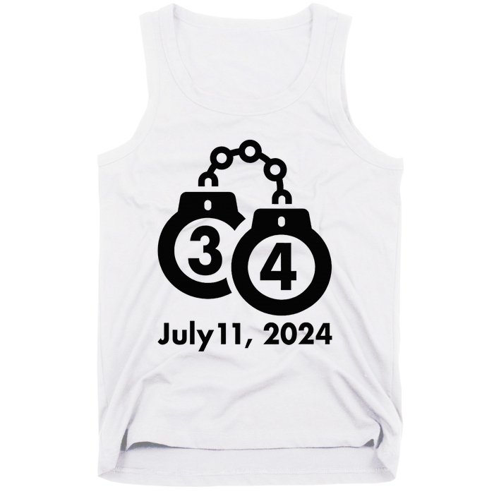 34 Counts Felon Handcuffs July 11 2024 Tank Top