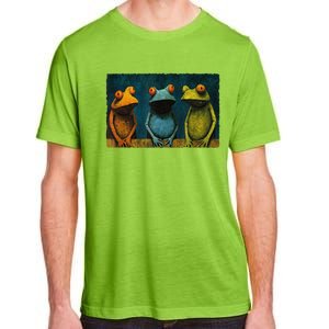 3 Cute Funny Frogs Men, Women, Frog Lovers Adult ChromaSoft Performance T-Shirt