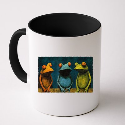 3 Cute Funny Frogs Men, Women, Frog Lovers Mug