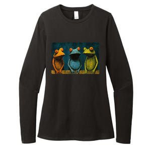 3 Cute Funny Frogs Men, Women, Frog Lovers Womens CVC Long Sleeve Shirt