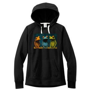 3 Cute Funny Frogs Men, Women, Frog Lovers Women's Fleece Hoodie