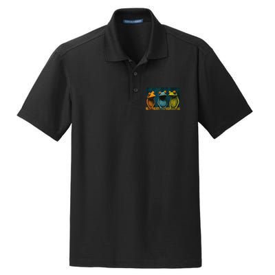 3 Cute Funny Frogs Men, Women, Frog Lovers Dry Zone Grid Polo