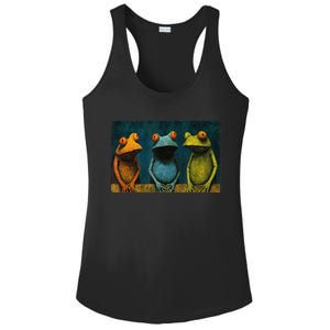 3 Cute Funny Frogs Men, Women, Frog Lovers Ladies PosiCharge Competitor Racerback Tank