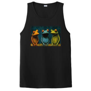 3 Cute Funny Frogs Men, Women, Frog Lovers PosiCharge Competitor Tank