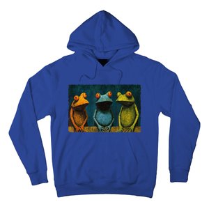 3 Cute Funny Frogs Men, Women, Frog Lovers Hoodie