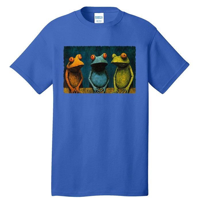 3 Cute Funny Frogs Men, Women, Frog Lovers Tall T-Shirt