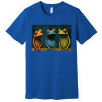 3 Cute Funny Frogs Men, Women, Frog Lovers Premium T-Shirt