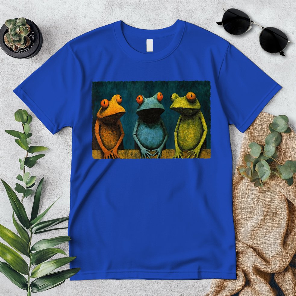 3 Cute Funny Frogs Men, Women, Frog Lovers Premium T-Shirt