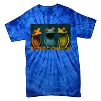 3 Cute Funny Frogs Men, Women, Frog Lovers Tie-Dye T-Shirt