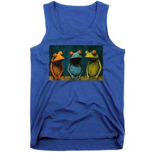 3 Cute Funny Frogs Men, Women, Frog Lovers Tank Top