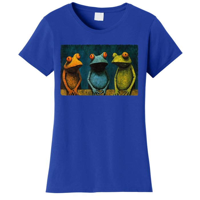 3 Cute Funny Frogs Men, Women, Frog Lovers Women's T-Shirt