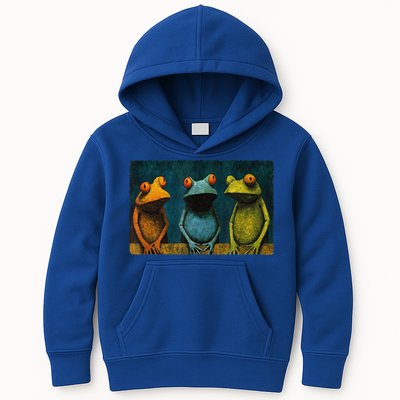 3 Cute Funny Frogs Men, Women, Frog Lovers Kids Hoodie