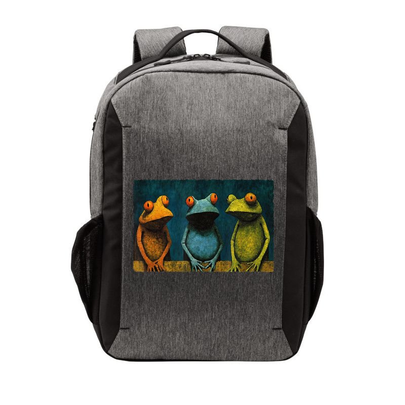 3 Cute Funny Frogs Men, Women, Frog Lovers Vector Backpack