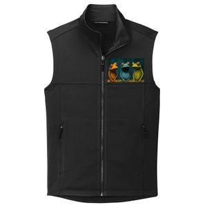 3 Cute Funny Frogs Men, Women, Frog Lovers Collective Smooth Fleece Vest