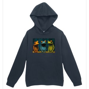 3 Cute Funny Frogs Men, Women, Frog Lovers Urban Pullover Hoodie