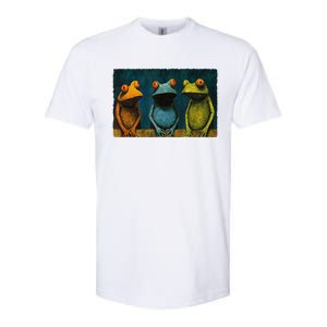 3 Cute Funny Frogs Men, Women, Frog Lovers Softstyle CVC T-Shirt