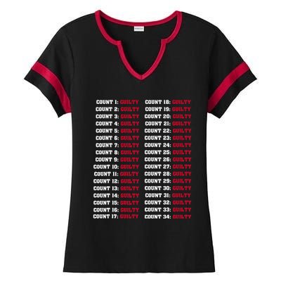 34 Counts Guilty Design Ladies Halftime Notch Neck Tee