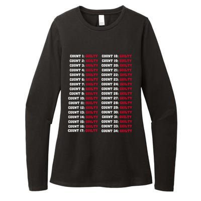 34 Counts Guilty Design Womens CVC Long Sleeve Shirt