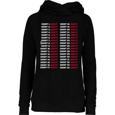 34 Counts Guilty Design Womens Funnel Neck Pullover Hood