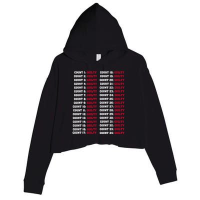 34 Counts Guilty Design Crop Fleece Hoodie