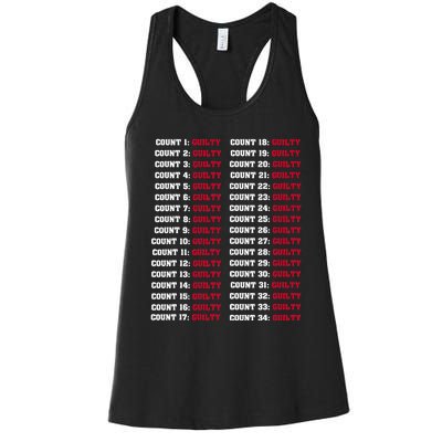 34 Counts Guilty Design Women's Racerback Tank