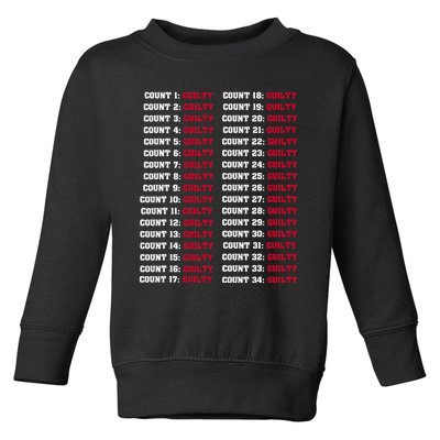 34 Counts Guilty Design Toddler Sweatshirt