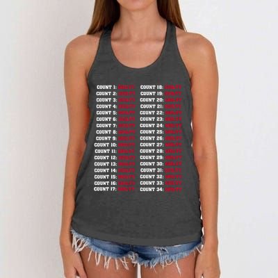 34 Counts Guilty Design Women's Knotted Racerback Tank