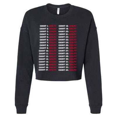 34 Counts Guilty Design Cropped Pullover Crew