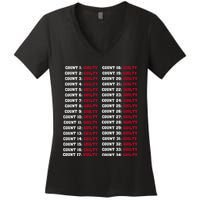 34 Counts Guilty Design Women's V-Neck T-Shirt