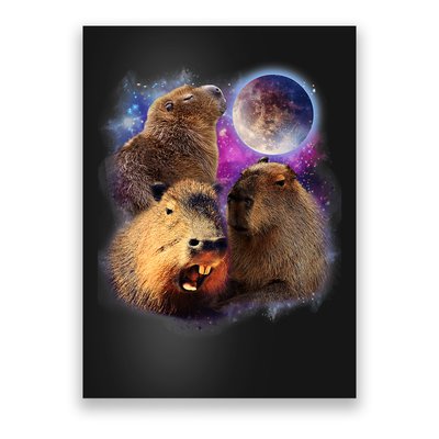 3 Capybara Moon Capybara Stuffed Animal For Men, Women, Kids Poster