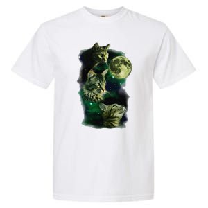 3 Cat Moon Funny Parody Garment-Dyed Heavyweight T-Shirt