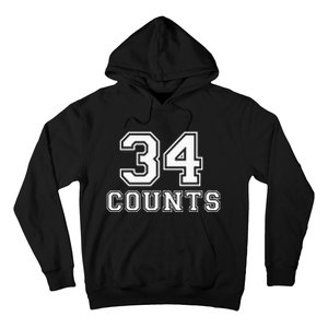 34 Counts President Donald Trump Team Biden Finally! Meme Hoodie