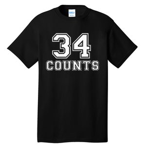 34 Counts President Donald Trump Team Biden Finally! Meme Tall T-Shirt